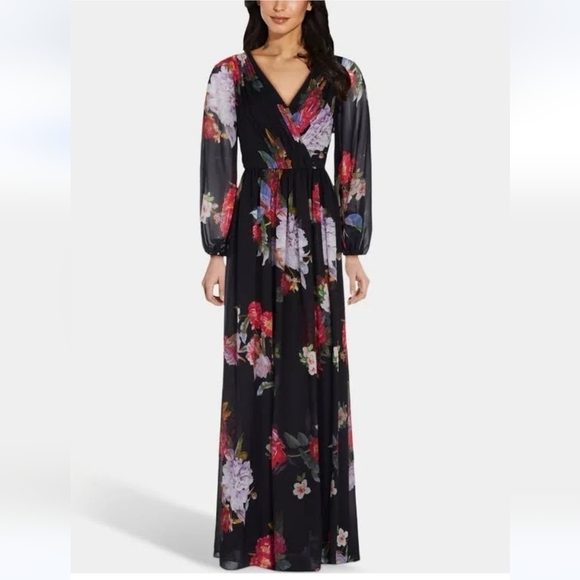 𝅺Adrianna Papell floral maxi dress